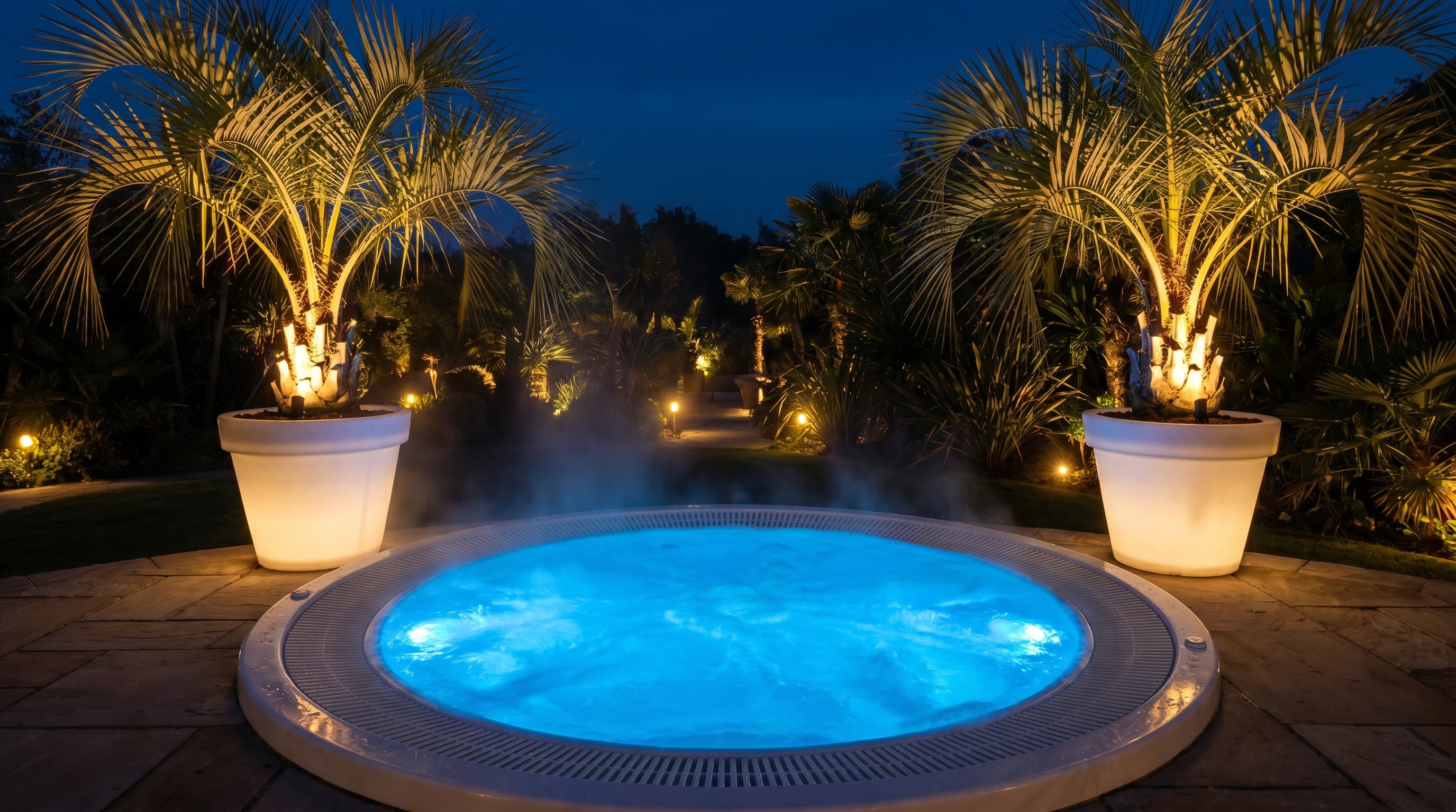 Jacuzzi z oświetleniem LED — jak stworzyć wieczorny klimat SPA w ogrodzie?