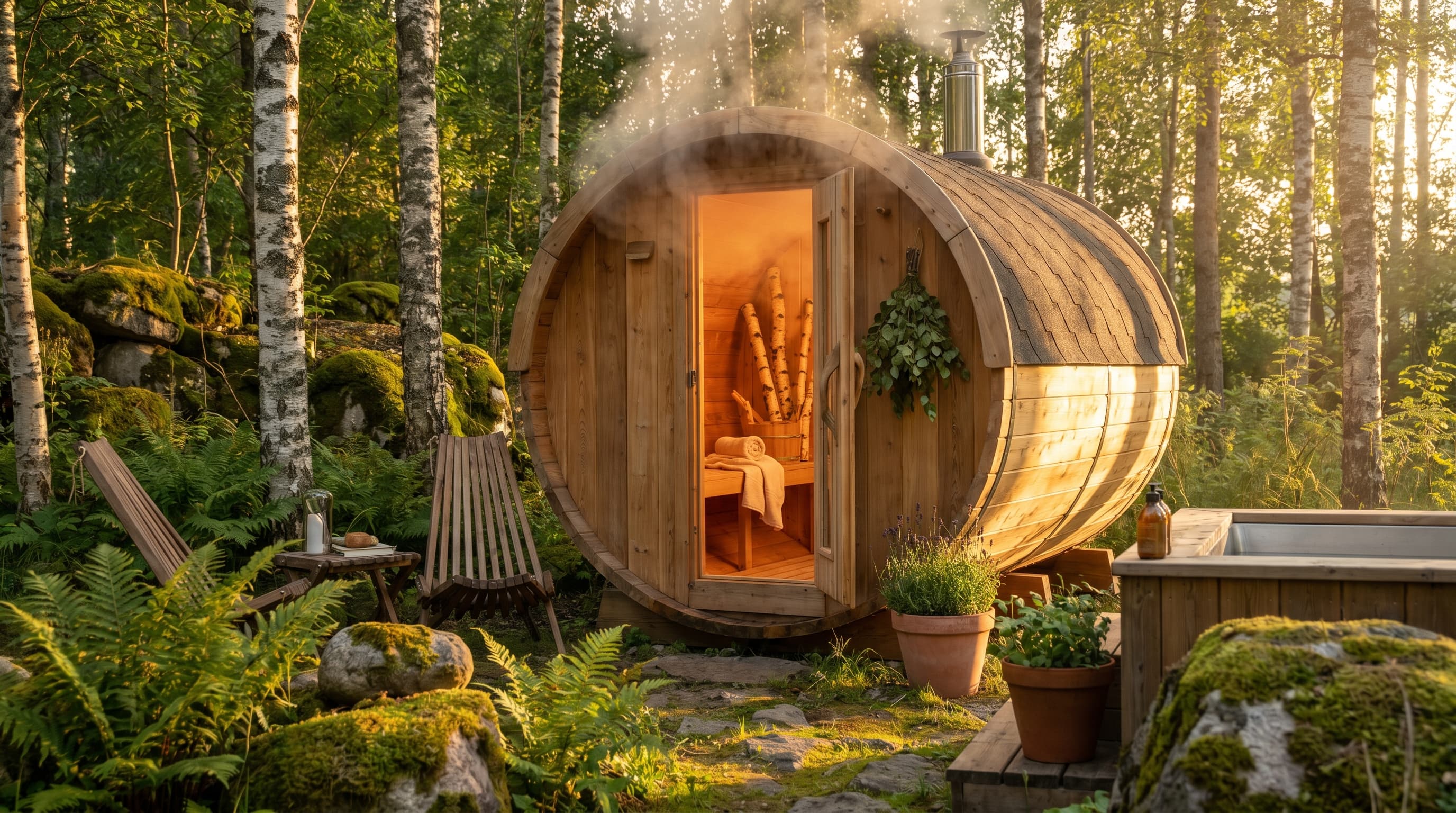 Sauna ogrodowa — fińska, infrared czy beczka? Porównanie, ceny i co wybrać