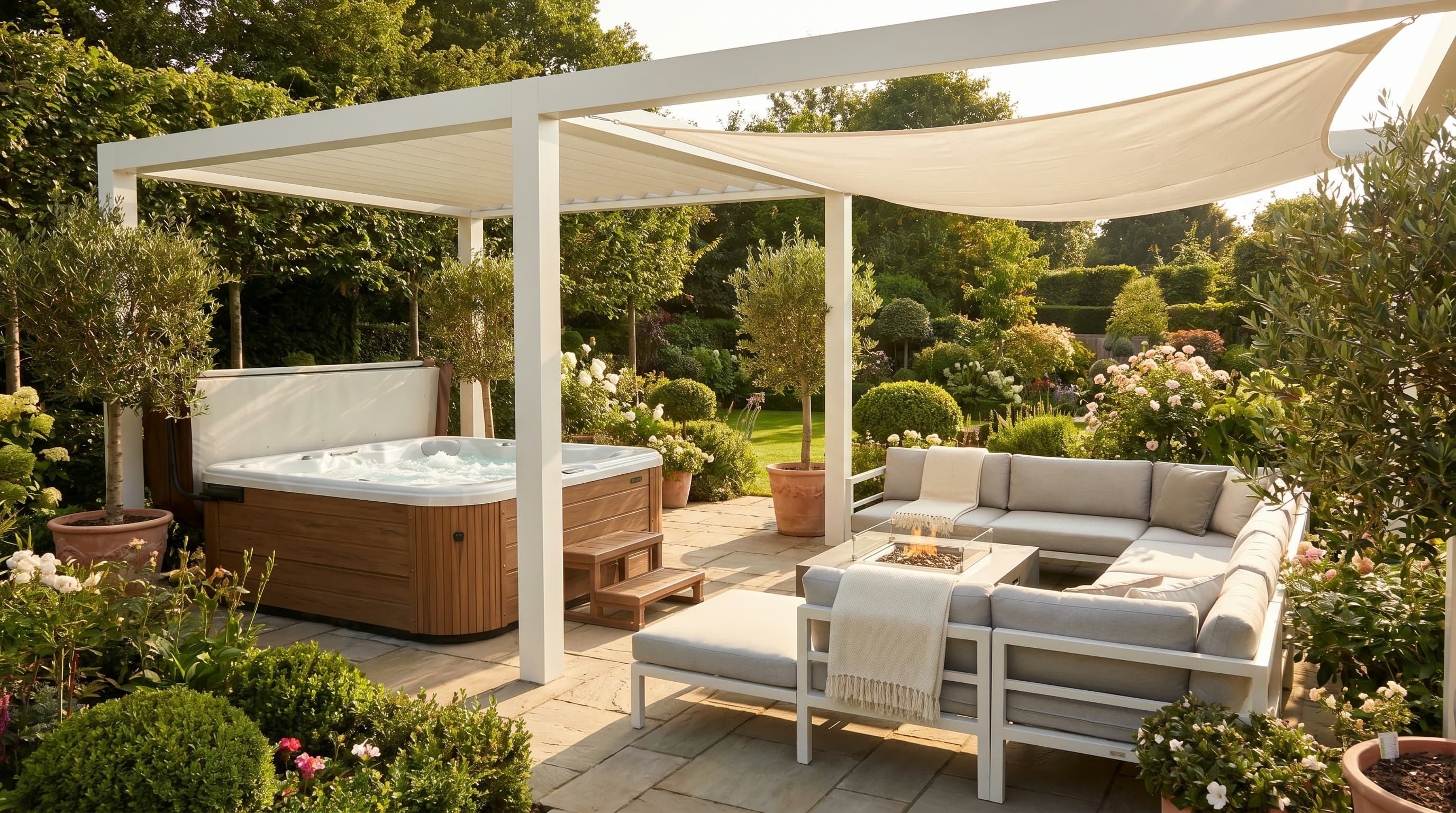 Jacuzzi w ogrodzie — jak urządzić taras z jacuzzi? 10 sprawdzonych inspiracji