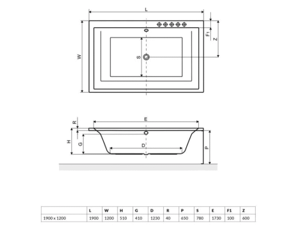Wanna z hydromasażem Crown Lux 190x120 cm – System Silver | RavonSpa - obrazek 4