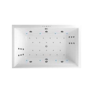 Wanna z hydromasażem Crown Lux 190x120 cm – System Silver | RavonSpa