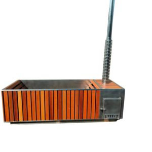 Wanna ogrodowa / zewnętrzna RavonSpa Stal Nierdzewna 2325 x 940 - Opalana drewnem