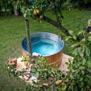 Wanna ogrodowa / zewnętrzna RavonSpa Rondo Stainless Steel  200 cm - Opalana drewnem