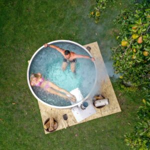 Wanna ogrodowa / zewnętrzna RavonSpa Rondo Stainless Steel  180 cm - Opalana drewnem